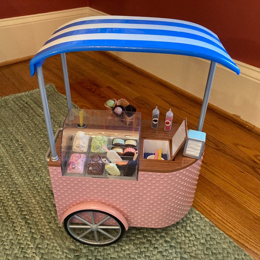 Our Generation Two Scoops Ice Cream Cart Accessory Set for 18" Dolls
